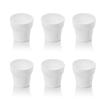 Depa 300 ml 6 Adet Akrilik Beyaz Kahve Yanı Su Bardağı