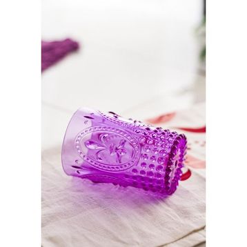 Depa 400 ml 6 Adet Akrilik Mor Kahve Yanı Su Bardağı