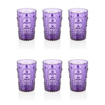 Depa 400 ml 6 Adet Akrilik Mor Kahve Yanı Su Bardağı