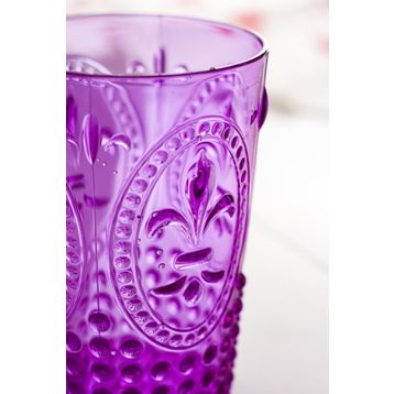 Depa 400 ml 6 Adet Akrilik Mor Kahve Yanı Su Bardağı