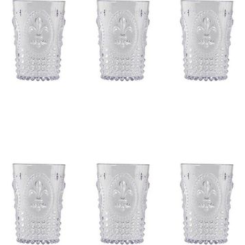 Depa 400 ml 6 Adet Akrilik Şeffaf Kahve Yanı Su Bardağı