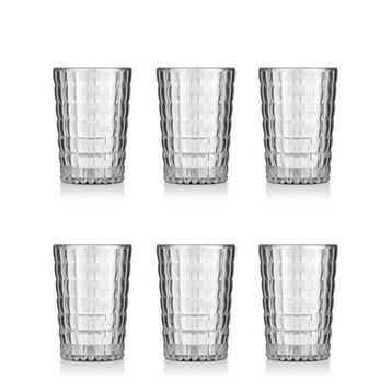 Depa 400 ml 6 Adet Akrilik Şeffaf Kahve Yanı Su Bardağı
