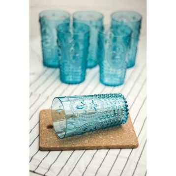 Depa 750 ml 6 Adet Akrilik Aquamarin Uzun Su Bardağı