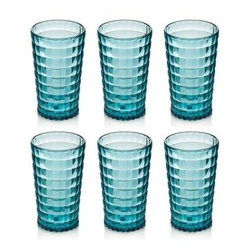 Depa 750 ml 6 Adet Akrilik Aquamarin Uzun Su Bardağı