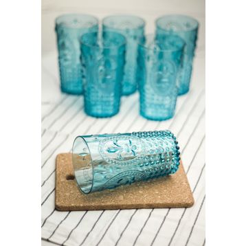 Depa 750 ml 6 Adet Akrilik Aquamarin Uzun Su Bardağı