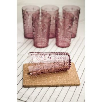 Depa 750 ml 6 Adet Akrilik Mürdüm Uzun Su Bardağı