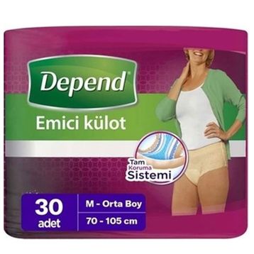 Depend 30 Adet Kadın M Emici Külot