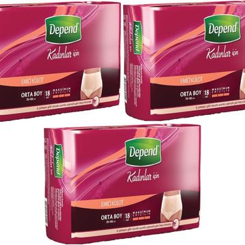 Depend 3x18'li Eko Paket Orta Kadın Emici Külot