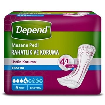 Depend 6 Adet Kadın Ekstra Mesane Pedi