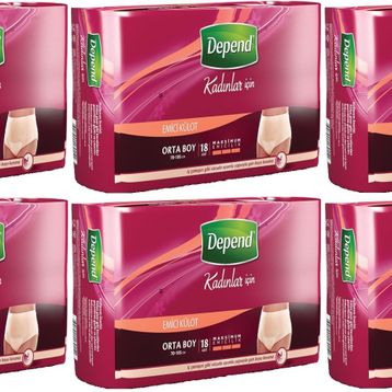 Depend Avantaj Orta Kadın 108 Adet Emici Külot Hasta Bezi