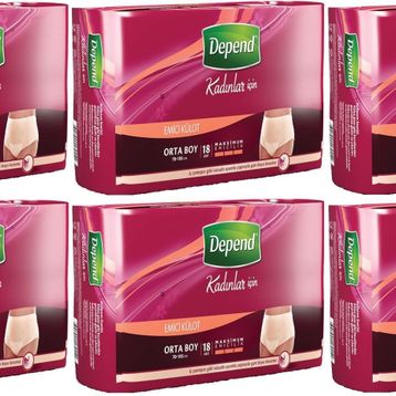 Depend Avantaj Orta Kadın 108 Adet Emici Külot Hasta Bezi