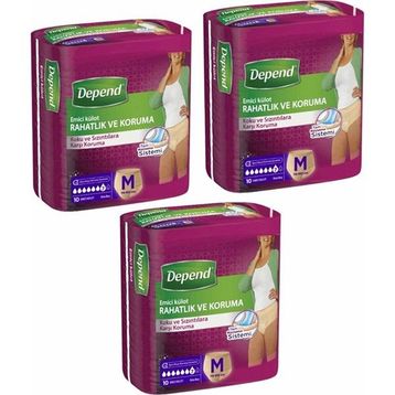 Depend Bayan Orta Boy Medium Beden 9x10 Adet Emici Külot