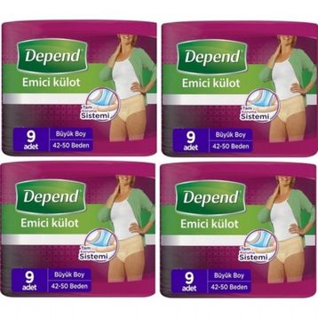 Depend Büyük Boy 9x4 Kadın Emici Külot