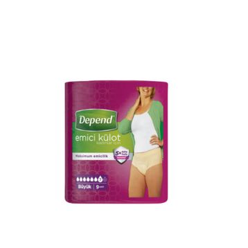 Depend Büyük Boy Kadın 2x9 Adet Emici Külot