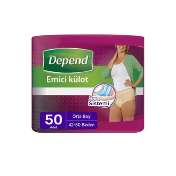Depend Emici Külot Medium Kadın 50 Adet Hasta Bezi
