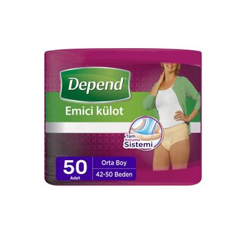 Depend Emici Külot Medium Kadın 50 Adet Hasta Bezi