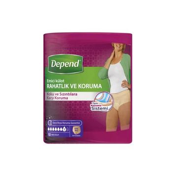Depend Emici Külot Orta Boy 10 Adet Kadın Hasta Bezi