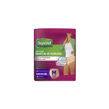 Depend Emici Külot Orta Boy 10 Adet Kadın Hasta Bezi