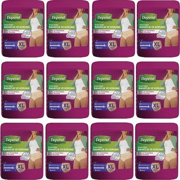Depend Kadın Xl Ekstra Büyük Beden 12x9 Adet Emici Külot