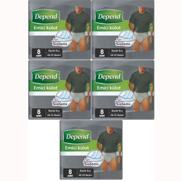 Depend L Erkek 40 Adet Emici Külot Hasta Bezi