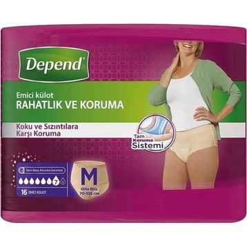 Depend M 16 Adet Kadın Emici Külot Bez
