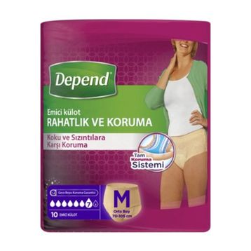 Depend M Beden 10 Adet Kadın Emici Külot
