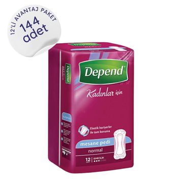 Depend Normal 12x12'li 144 Adet Mesane Pedi