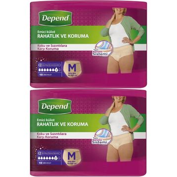 Depend Orta Boy 10x2 20 Adet Kadın Emici Külot