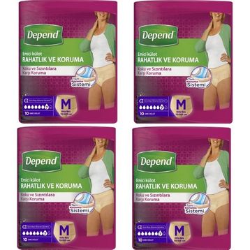 Depend Orta Boy 4x10 Emici Kadın Külot