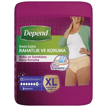 Depend Xl Ekstra Büyük Beden 9x4 36 Adet Kadın Emici Külot