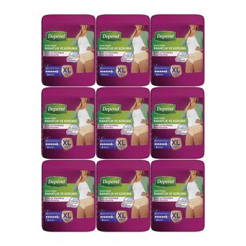 Depend XL Extra Büyük 9x9 Adet Emici Külot Hasta Bezi