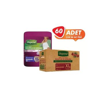 Depend Xlarge 10x6 60 Adet Kadın Emici Külot