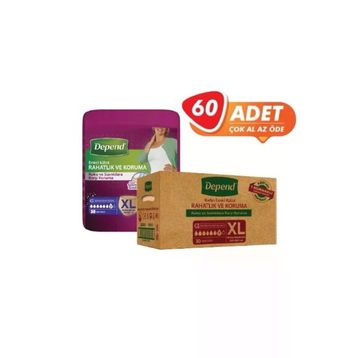 Depend Xlarge 10x6 60 Adet Kadın Emici Külot