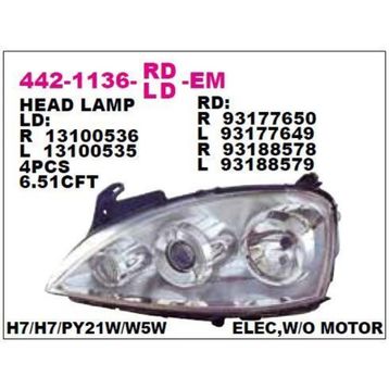 Depo Opel Corsa C Mercekli Sol Far