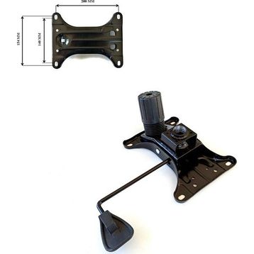 Depolife 15x20 cm Tek Kol Metal Şase Tilt Mekanizma Ofis Koltuğu Yedek Parça