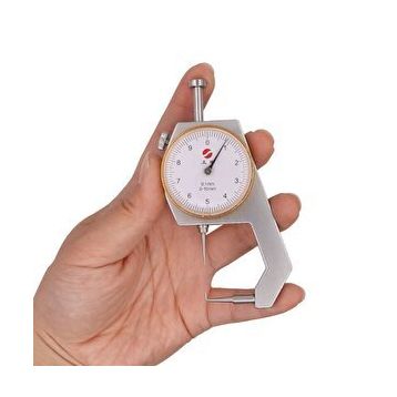 Depolife Kalınlık Ölçer Mikrometre Kumpas 0,1mm Hassas Kompratör Metal Profil Ölçme Saat Laboratuvar Ekipmanı