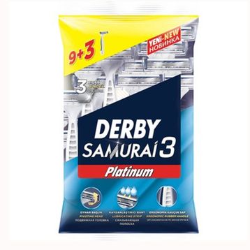 Derby 4 Adet Samuraı 3 Platınum 9+3 Poşet Tıraş Bıçağı