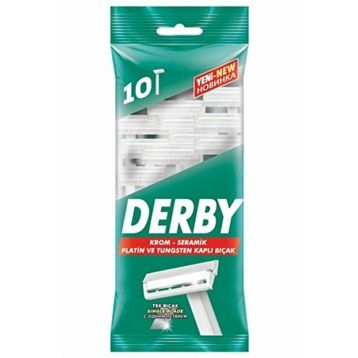 Derby Krom-Seramik 10 Adet Tek Bıçaklı Tıraş Bıçağı
