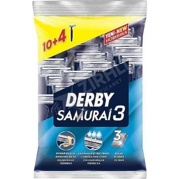 Derby Samurai 3 10+4 Adet 2 Paket Tıraş Bıçağı