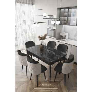Deren Home Novella Serisi 6 Adet Mutfak ve Salon Sandalyesi