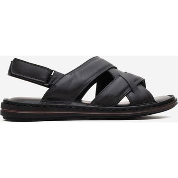Dericlub 1241 Siyah Erkek Çapraz Bantlı Sandalet