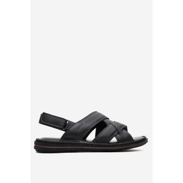 Dericlub 1241 Siyah Erkek Çapraz Bantlı Sandalet
