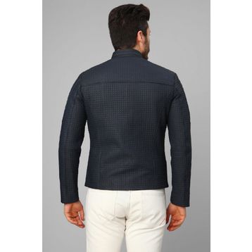 Dericlub E-1055 Lacivert Deri Erkek Mont