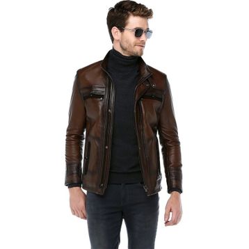 Dericlub E-1066 Deri Camel Erkek Mont