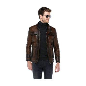 Dericlub E-1066 Deri Camel Erkek Mont