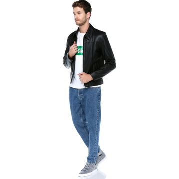 Dericlub E-1066 Siyah Deri Erkek Mont