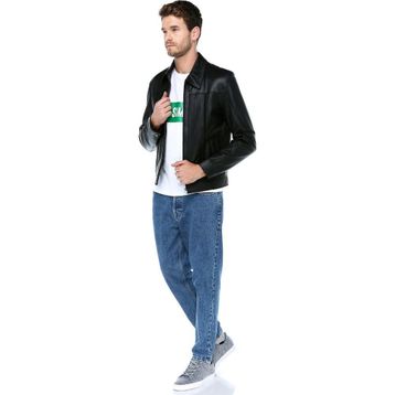 Dericlub E-1066 Siyah Deri Erkek Mont