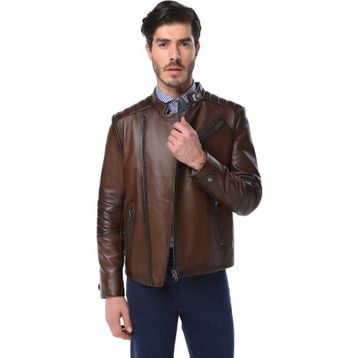 Dericlub E-1087 Camel Erkek Deri Mont