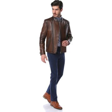Dericlub E-1087 Camel Erkek Deri Mont