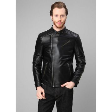 Dericlub E-1087 Siyah Erkek Deri Mont